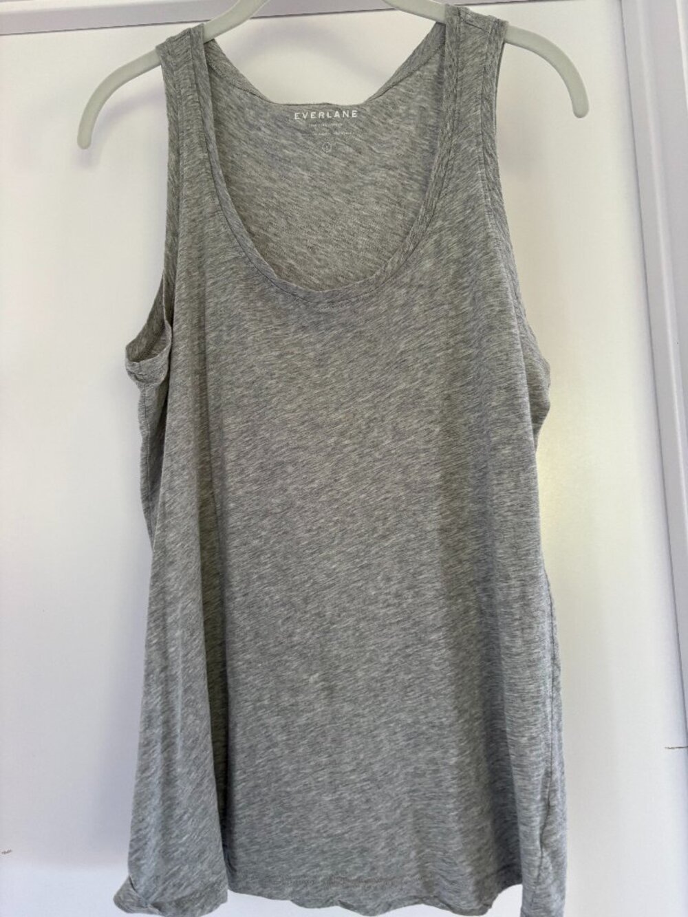 Everlane Heather Grey 100% Pima Cotton U-Neck Muscle Tank Top S